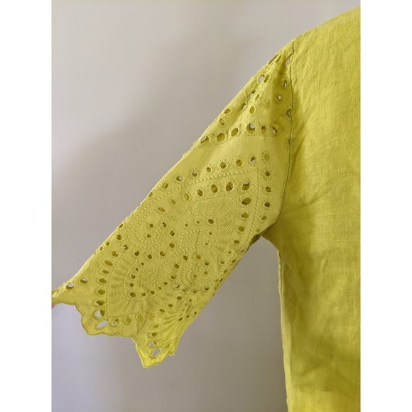 Linen midi eyelet dress - Picture 3 of 8